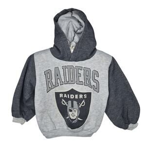 Vintage 80s Oakland Raiders Hoodie Sweatshirt Kids Toddler 2-3 yrs Football USA